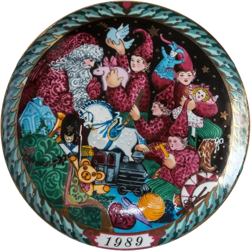 BG-SS-1989-piatto-santa-claus-babbo-natale-bing-grondahl-santas-workshop-front