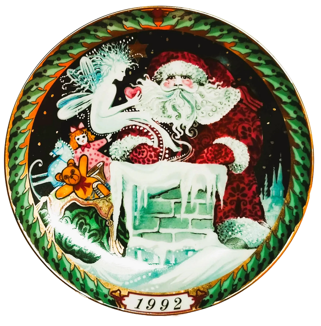 BG-SS-1992-piatto-santa-claus-babbo-natale-bing-grondahl-santa-on-the-roof-front