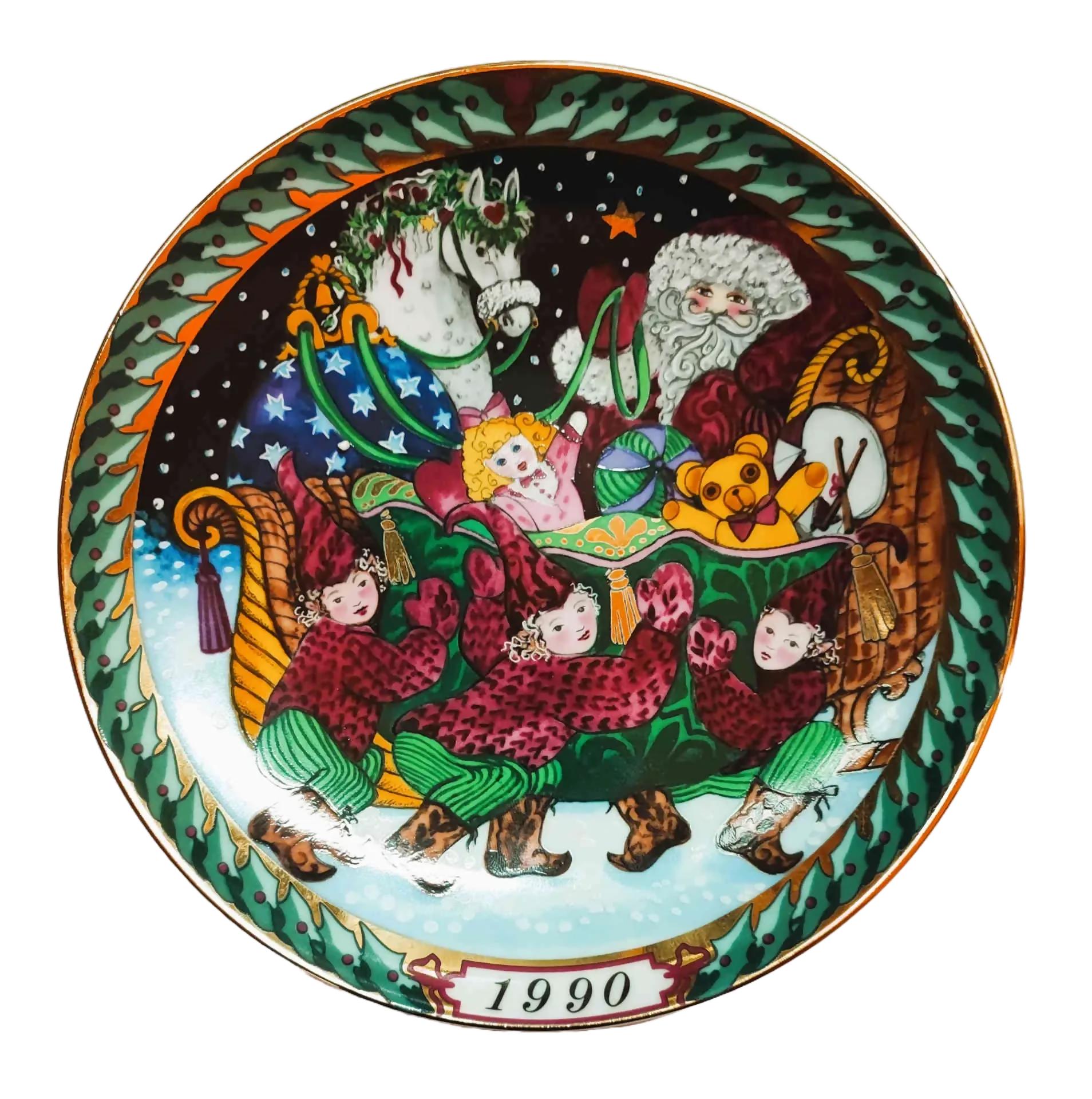 BG-SS-1989-piatto-santa-claus-babbo-natale-bing-grondahl-santas-sleigh-front